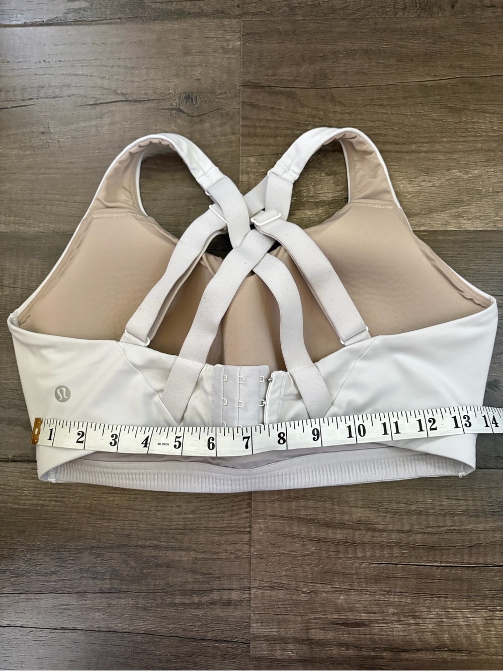 Lululemon High Support Adjustable Crossback Sports Bra White 36DD - Picture 2 of 5